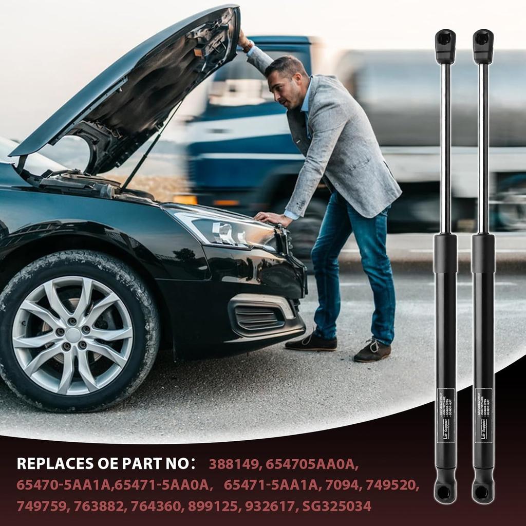 Front Hood Lift Supports Compatible with Nissan Murano 2015 2016 2017 2018     (2-PC Set) Shock Struts Replace # 654705AA0A