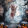 Halloween Pendant Realistic Creepy Hanging Rat Pig Head Spider Bat Decoration Haunted House Prop for Halloween Party