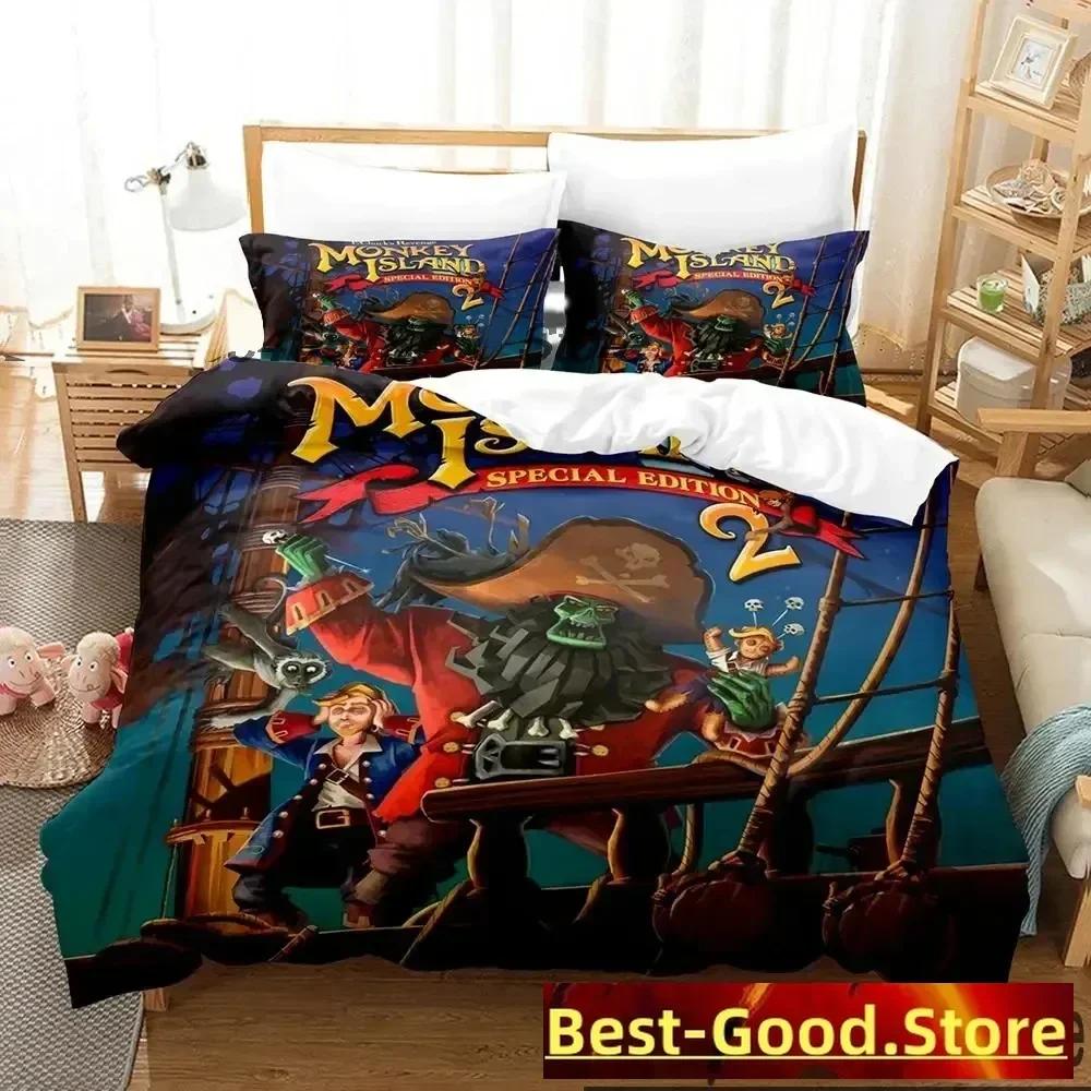 

Comforter 3D Monkey Island Lechuck Bedding Set Print Bed Set With Bed Soft Single Double Queen King Size Boys Adult Comforter (quilt)-EU Single(135*200cm)3pcs