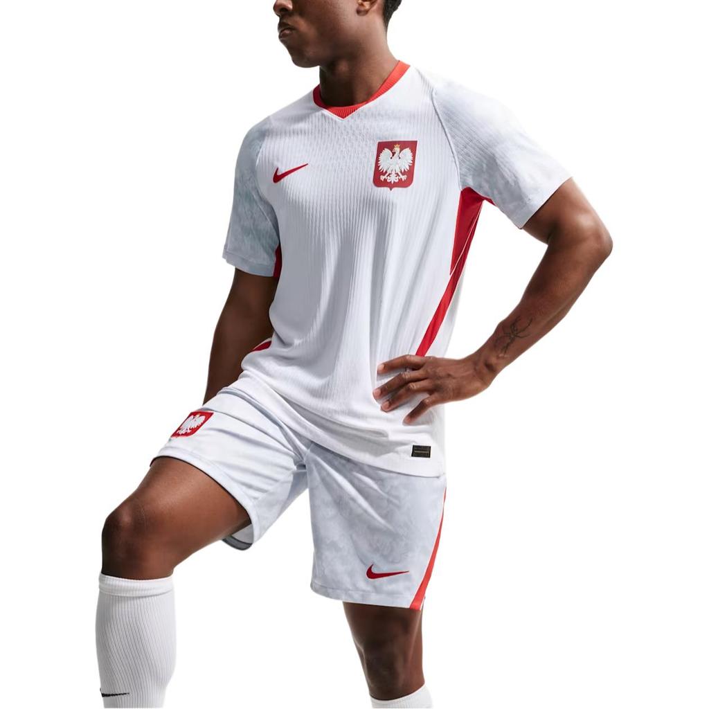 Nike Poland Aero-Fit Home Player Version Quick-Dry Breathable Pullover Short Sleeve Football Shirt Men tops IO8528-100