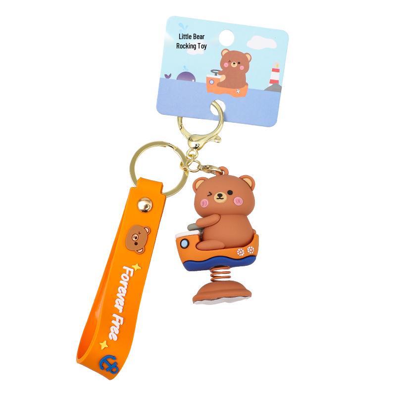 Cute Cartoon Pet Shaker Keychain & Car Pendant Charm