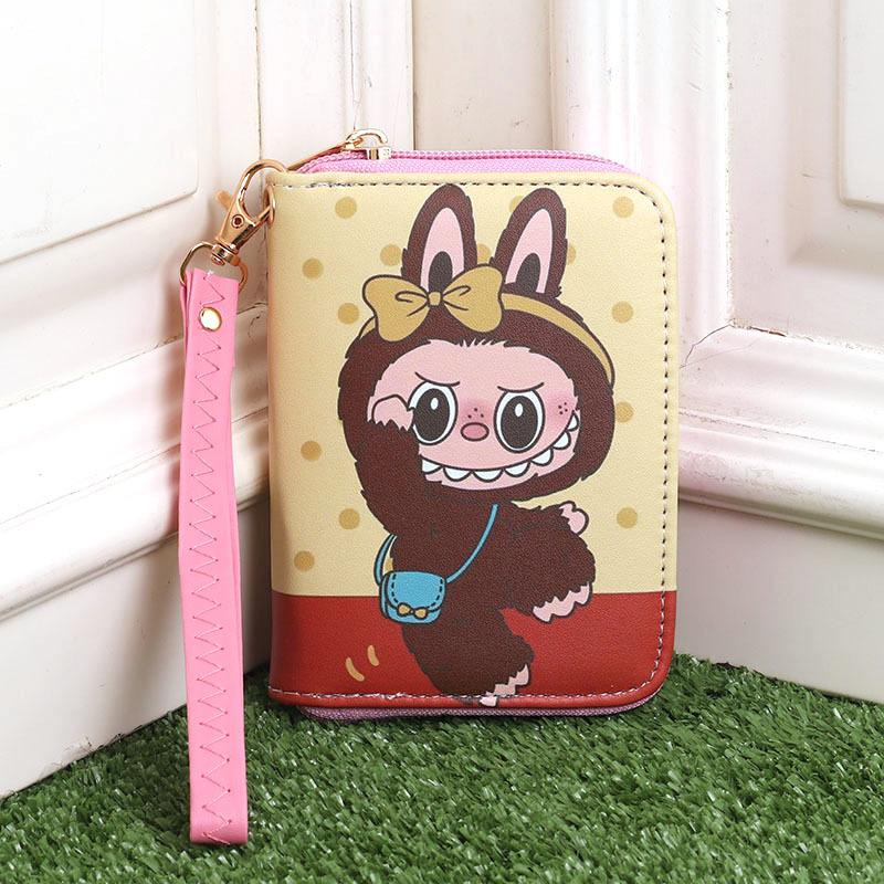 Cartoon Cute and Hot Labubu Male and Female Students Handheld Wallet