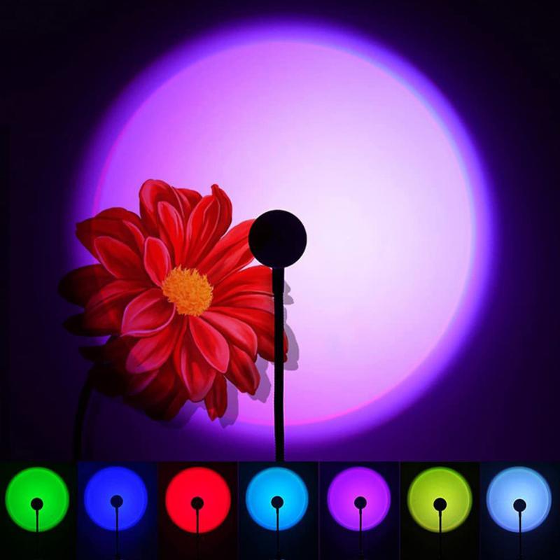 Nový! 5v 1w LED lampa s lampou na západ slunce Přenosný barevný flexibilní nastavitelný pozadí s osvětlením atmosféry