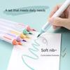 6 Farben Pinsel Pastellfarbe Textmarker Stifte Sammlung Fluoreszierende Marker Textmarker Stifte Kunstmarker Japanisch Charmant Kawaii Schreibwaren