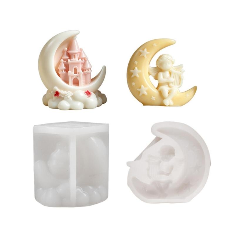 Flexible Moon-Themed Casting Mould for Candle Projects and Decorative Castings That Bends During Post-Casting Release