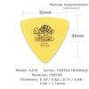 10pcs Guitar Delrin Dunlop Guitar Picks 0.5/0.6/0.73/0.88/1.0/1.14MM Anti-slip Style Electric Guitar Picks Triangle Picks