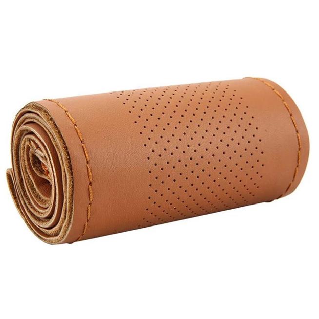 Καλύμματα Τιμονιού Αυτοκινήτου Πλεξούδα DIY 38cm Μαλακό Τεχνητό Δέρμα Καλύμματα Αυτοκινήτου Αυτοκίνητο Με Βελόνα Και Κλωστή Αξεσουάρ Αυτοκινήτου