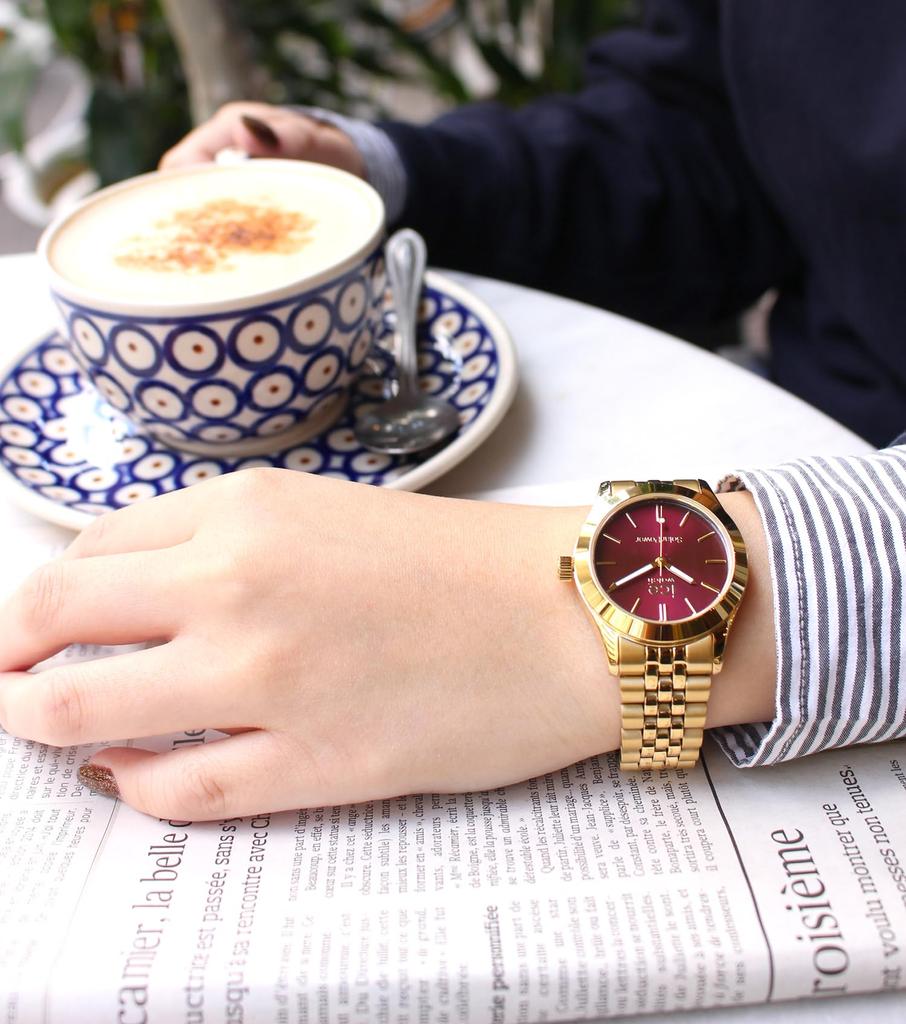 Autorisierter Distributor Ice Watch Uhr Solaruhr Damen 023793 Gold Burgunderrot Klein Solar Aufladbar Sekundenzeiger Wasserdicht [Ice-watch] [ICE steel]