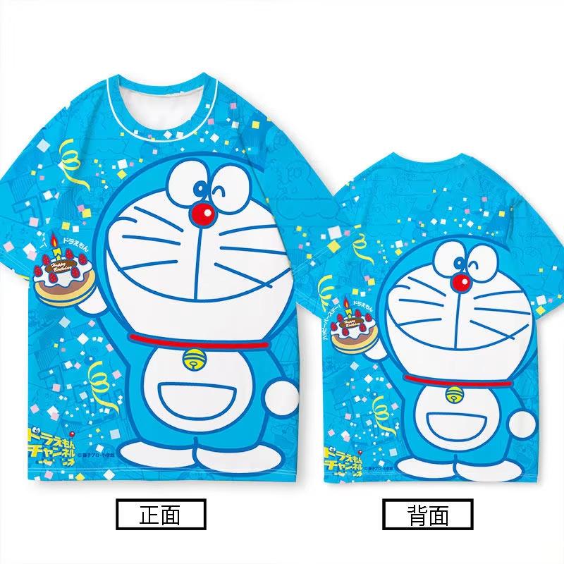 2026 Neues Sommer Doraemon Glückliches Lächeln T-Shirt Eltern-Kind Passendes Oberteil Perfektes Geschenk für Doraemon Fans