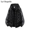 La Chapelle Women's Star-Print Hooded Zip-Up Casual Jacket