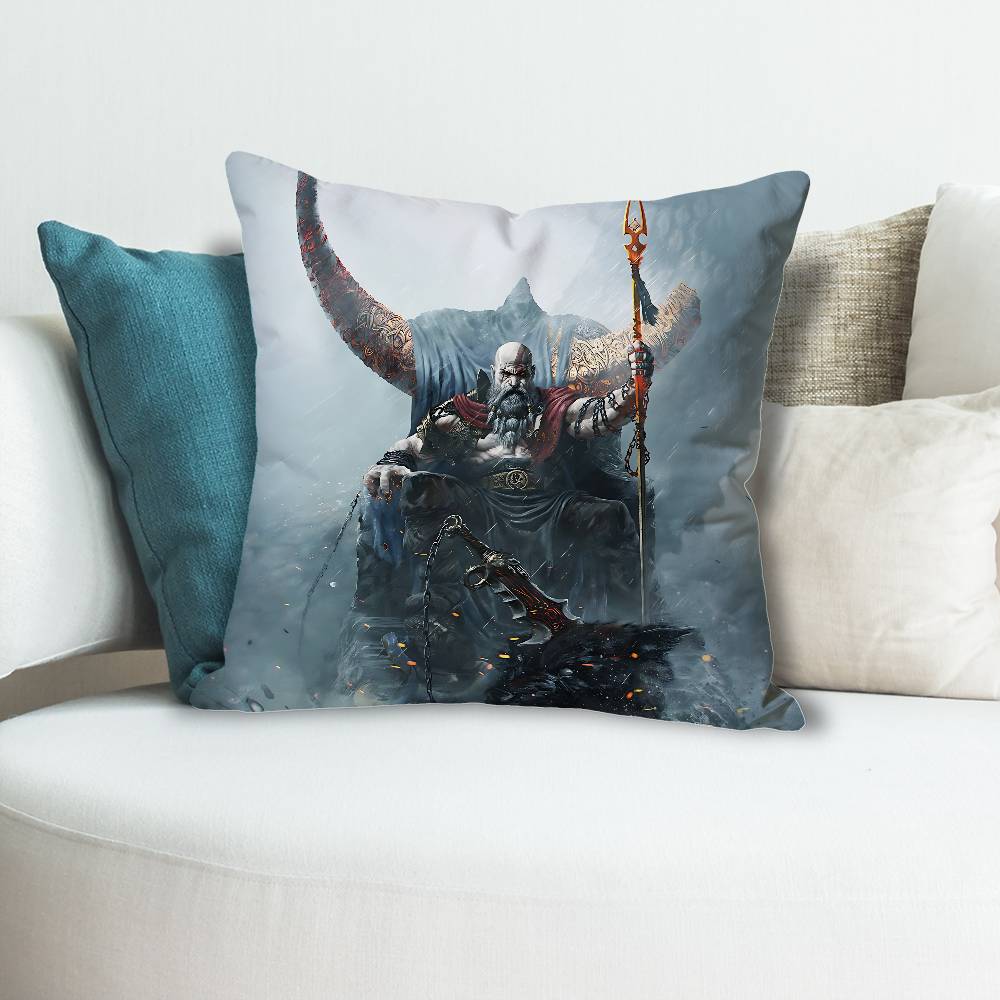 Game GGod of WWar Anime Celebrity Merchandise AllMatch Printed Pillow Case Sofa Car Office Room Decoration Protector