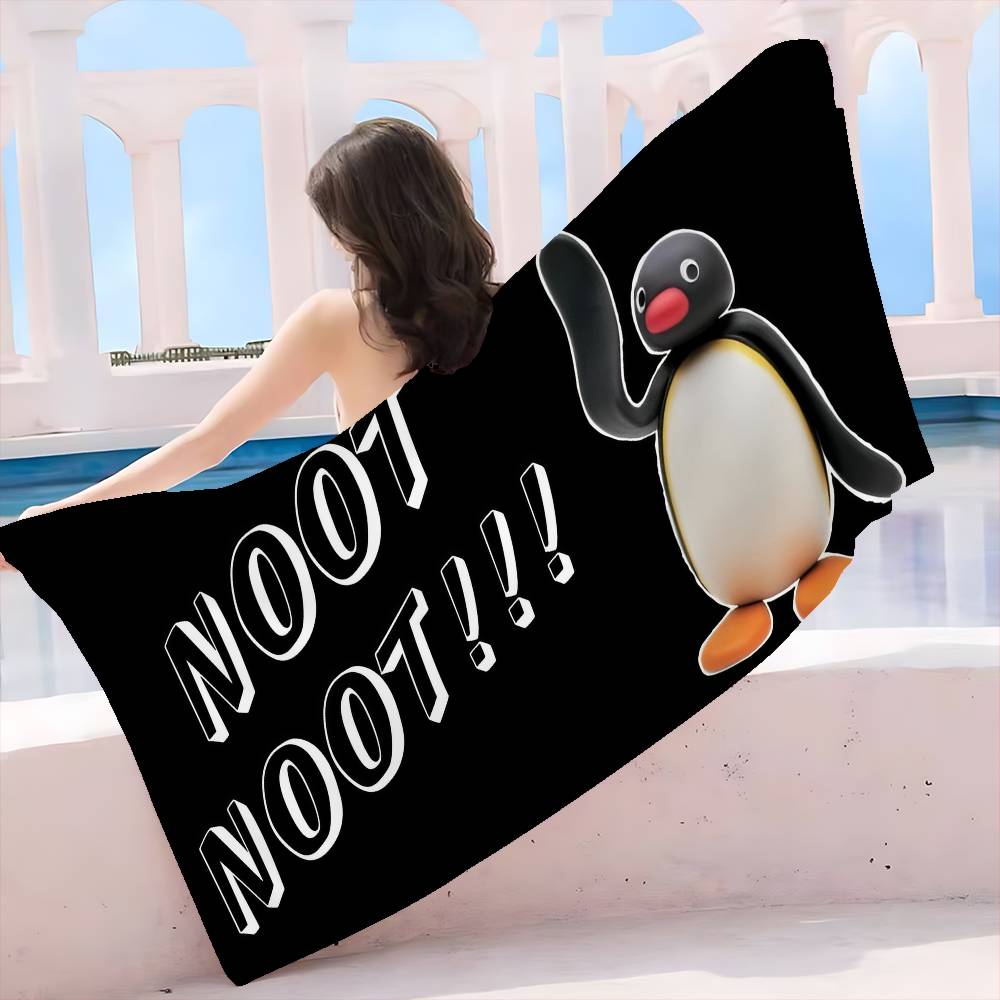 Kreskówka P-Pingu P-Pingwin Film Anime Ręcznik Plażowy do Pływania Miękki Chłonny Myjka Prezenty dla Dzieci na Podróż Kemping Siłownię