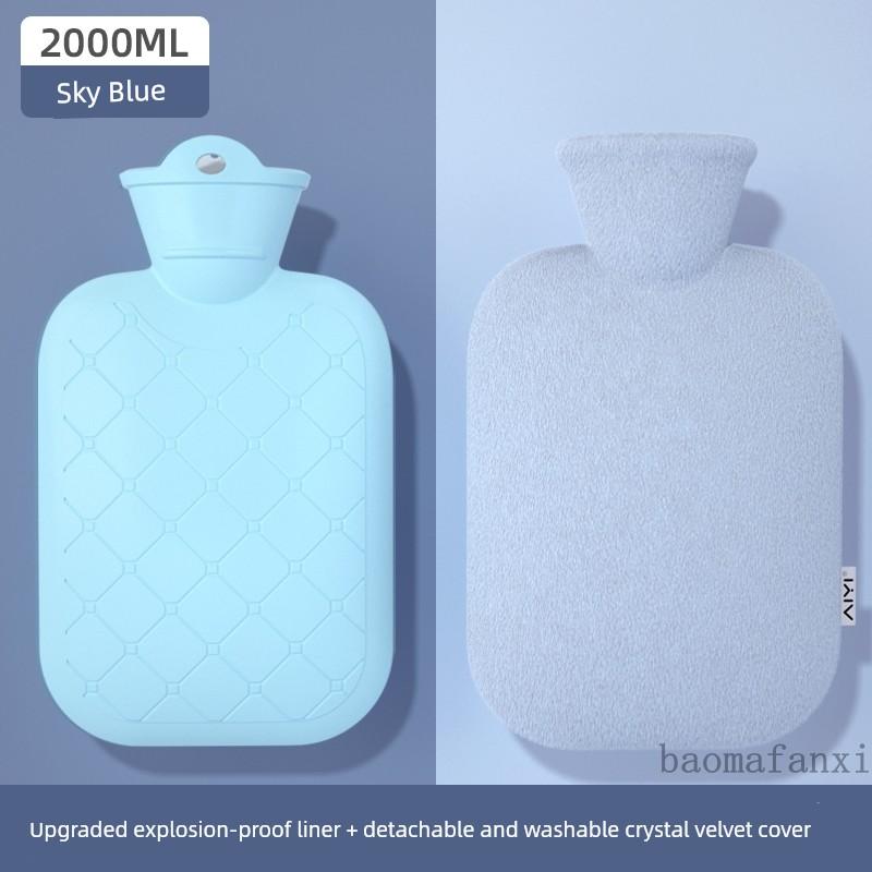 Hot Water Bottle for Warming, Plush Hot Water Bag for Stomach, Bed, and Hand Warming, Explosion-Proof, Suitable for Female Students and Menstrual