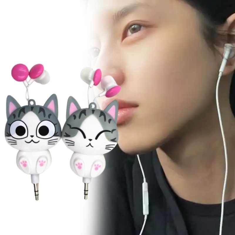 Chi Sweet Home Cat Retractable In Ear Wired Headphones Cartoon Earphone Gift