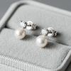 Moissanite Earrings Wrap Diamond Pearl BME011