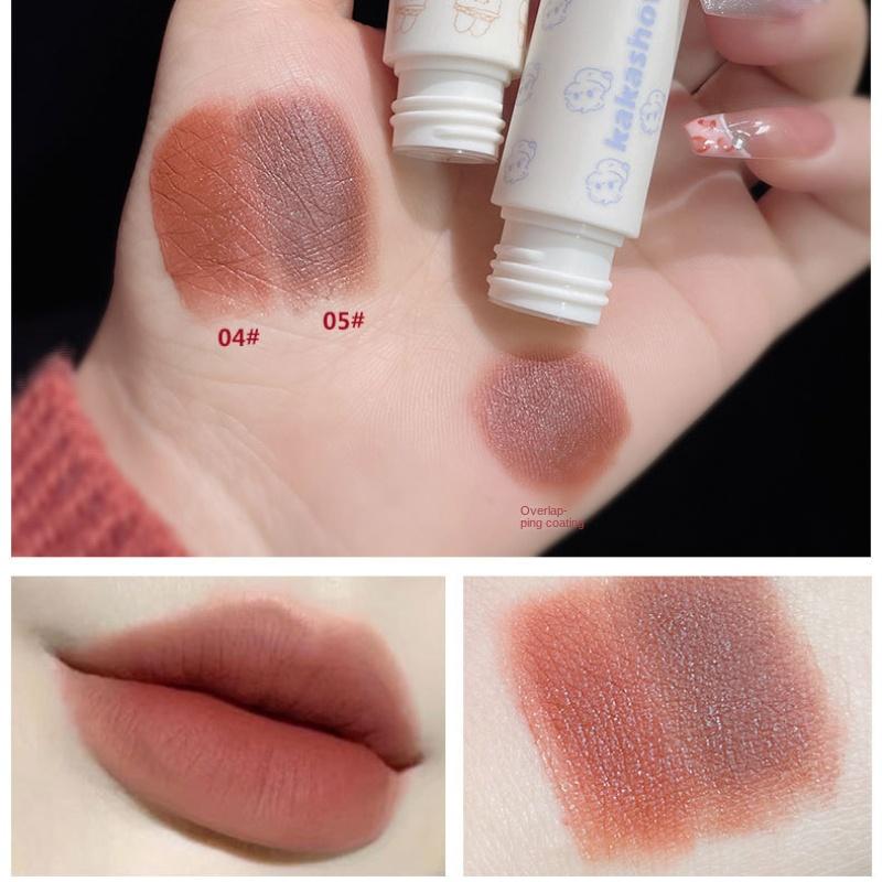 Hlinená glazúra na pery Milk Mud Buds sa nelepí na pohár, matná, matná, zamatová glazúra na pery, biela hlinená rúž na pery