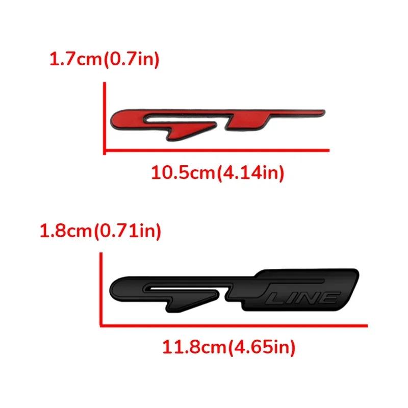 3D Metal GTLine GT Logo Badge Sticker Rear Trunk Emblem B Decal for Sportage Ceed Stinger K3 K5 Accessories