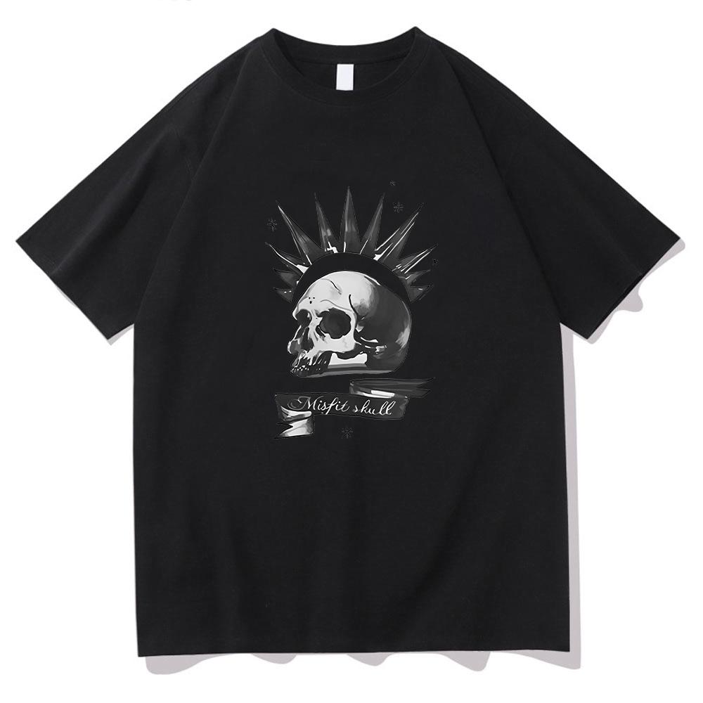 

Willyacos Price Cosplay Costume T Shirts Cotton Top Skull Graphic Clothing Women Men Harajuku New Pattern Tees XS чёрный