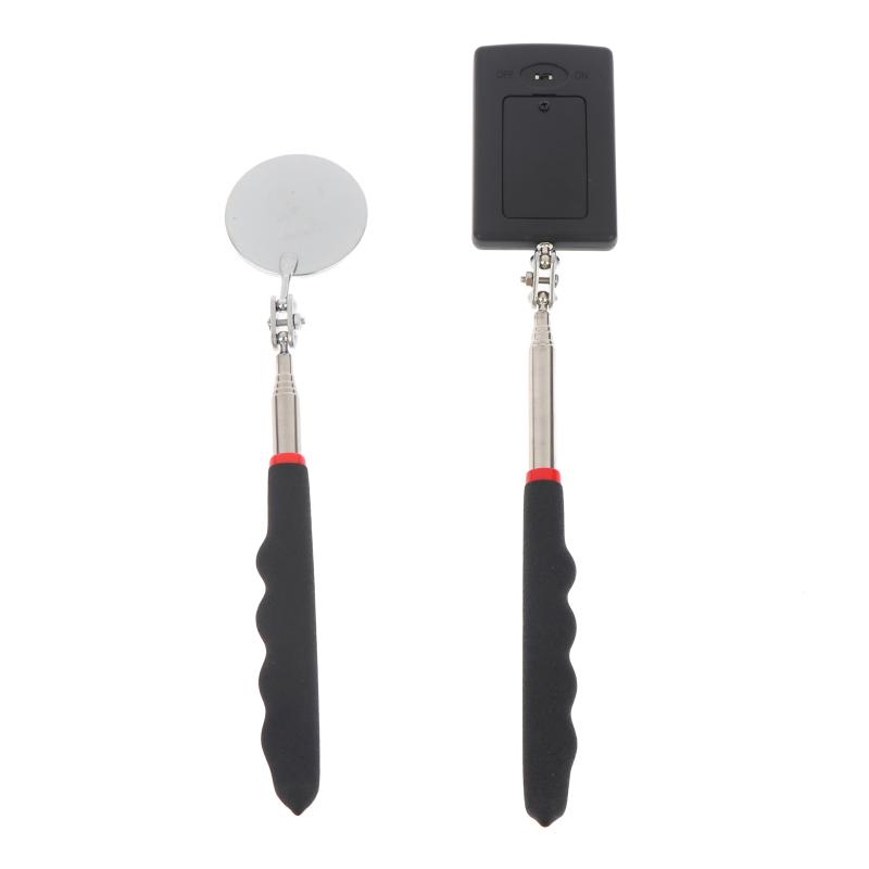 Car 360 Degree Rotatable LED Inspection Mirror Telescopic Flexible Tool for Auto Repair Mechanic Workshop Daily Use