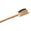 Yousheng Dual Edge Comb Wide Application Ergonomic Mini Bamboo and Wood Eyebrow Brush for Beauty