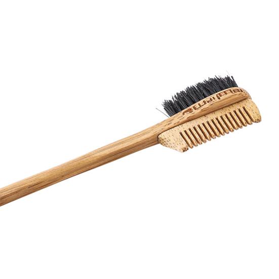 Yousheng Dual Edge Comb Wide Application Ergonomic Mini Bamboo and Wood Eyebrow Brush for Beauty