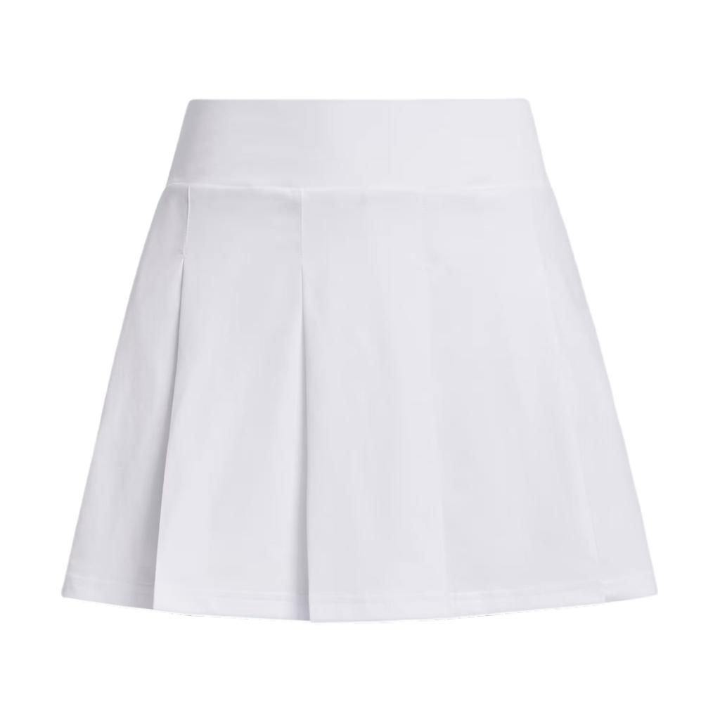 Adidas Ultimate365 Tour Pleated Skort Comfortable Stylish Strong Mesh Waistband Wrinkled Golf Casual Skirt Women Skorts White IZ4060
