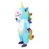 Inflatable Unicorn Costume Adults Halloween Party Cosplay Fun Outfit Colorful Fantasy Dress