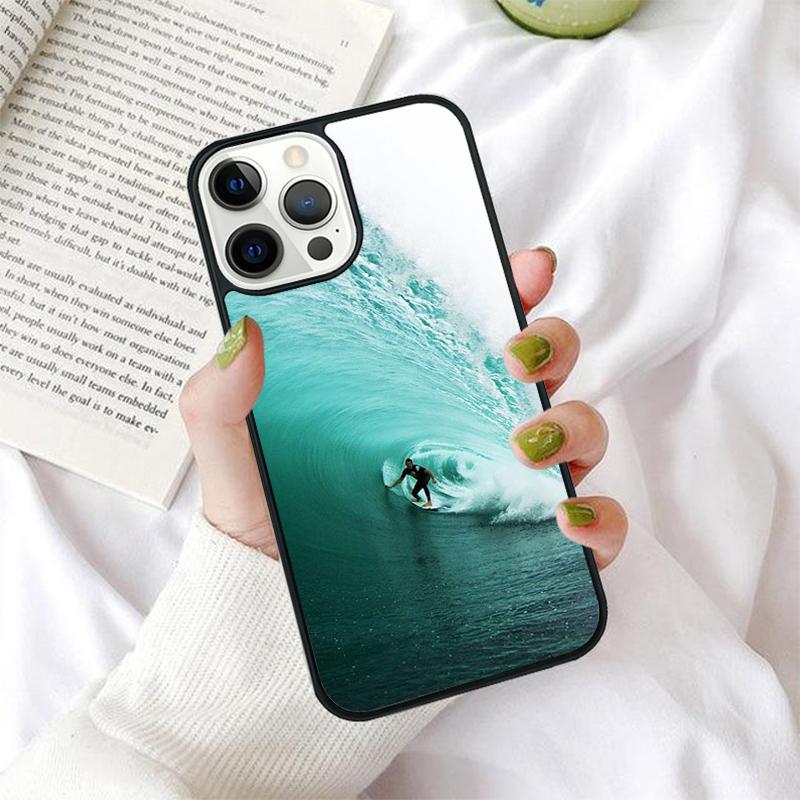 Extreme Sports Surfing Phone Case for iPhone 17 Air 16 Coque 15 14 12 13 PLUS 11 PRO MAX Back Cover Fundas Shell