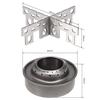 Lixada Outdoor Camping Stainless Steel/Titanium Mini Alcohol Stove with Cross Stand Stove Rack Support Stand For Hiking Picnic