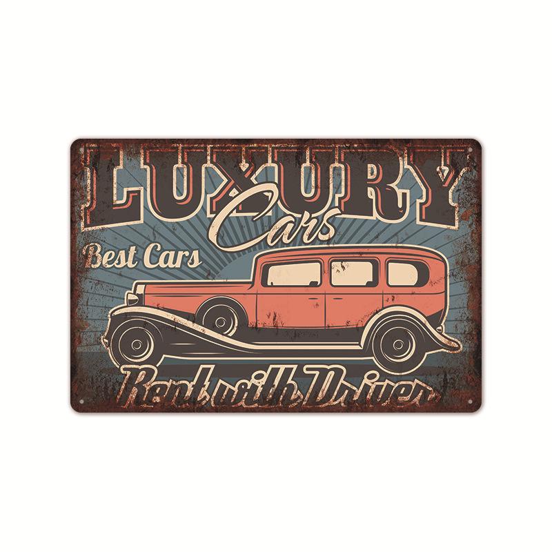 2024 American-Style Industrial Auto Repair Tin Sign - Frameless Decorative Wall Art