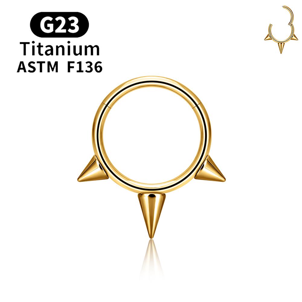 Inele Clicker Septum Spike Titan F136 G23 16G Inele Piercing Septum cu Balama Inele Nas Cercuri Cartilaj Helix Tragus Cercei Bijuterii Body