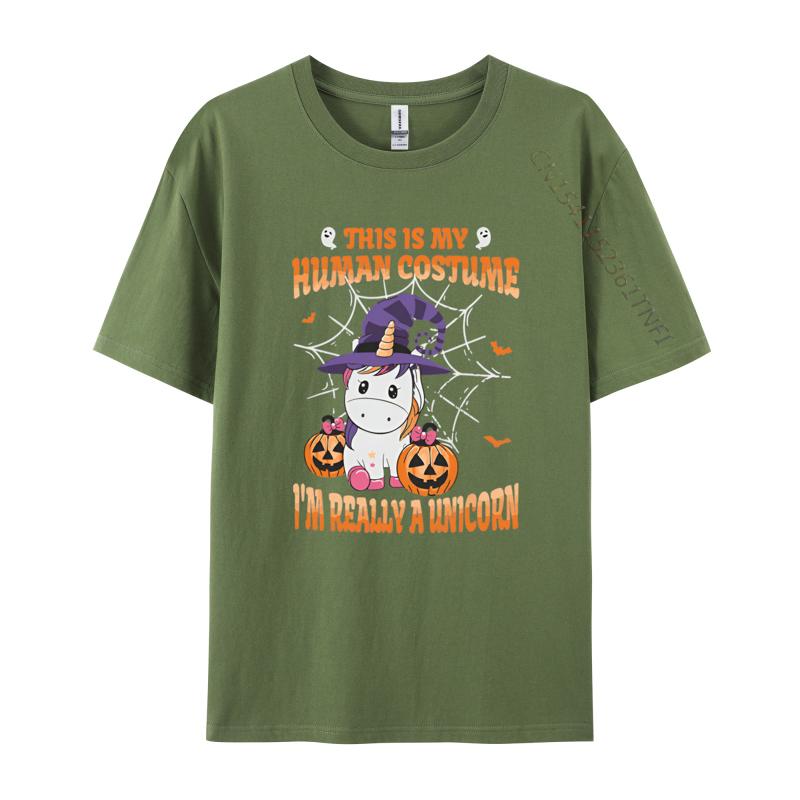 

Halloween Top Girls Unicorn Tshirt Funny Tee Shirt Plus Size Camisetas Good Quality Brand T Shirt Male 4XL
