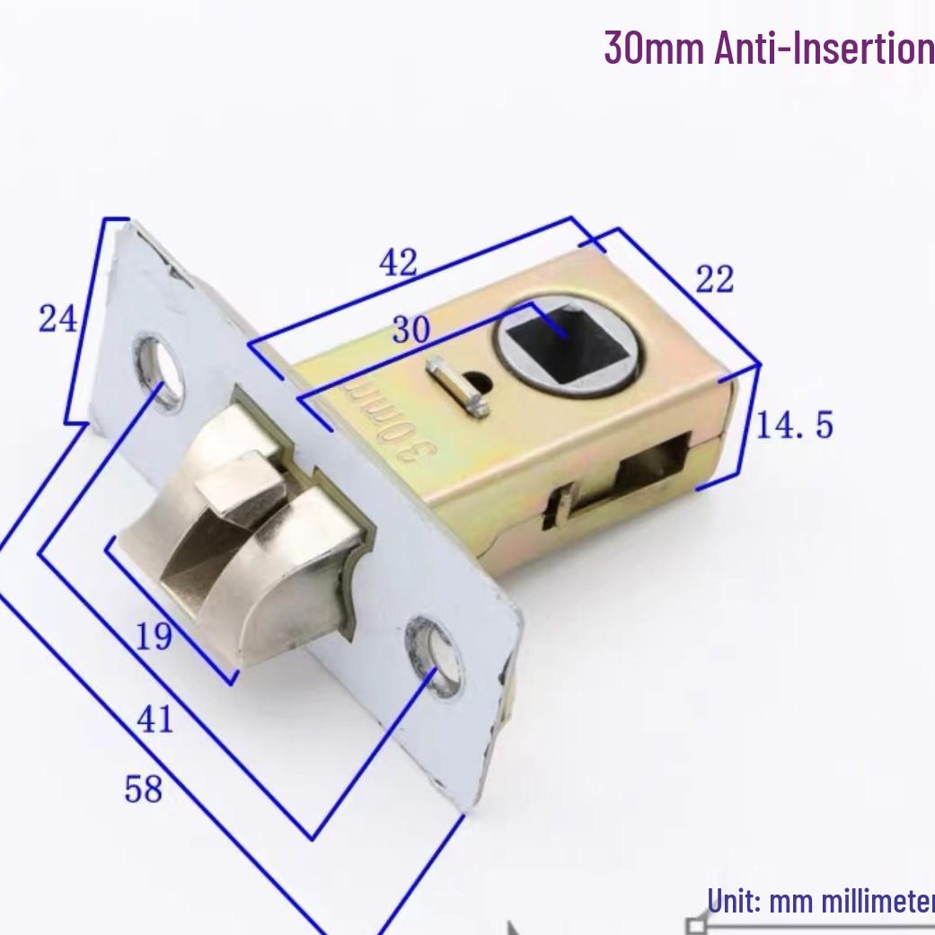 Универсальный Бесшумный Замок для Ванной Комнаты: Язычок и Цилиндр