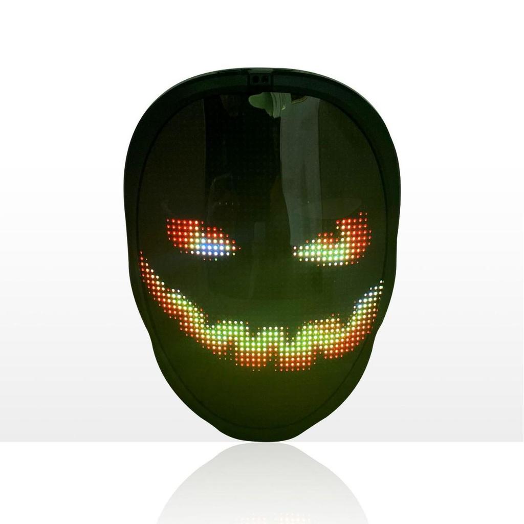 Halloween Vollfarb-LED Leuchtmaske – App-gesteuertes Gesichtswechselndes Tanzparty-Requisit