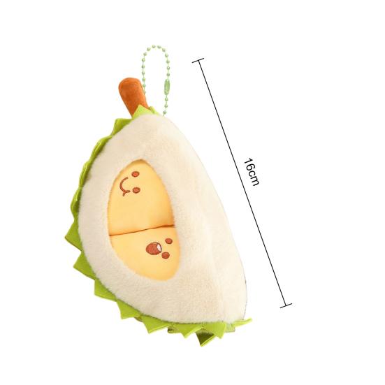 Durian Plush Toy Detachable Fruit Doll Soft Durian Pillow Cute Peeling Plush Doll Realistic