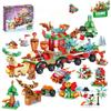 Christmas Countdown Calendar Building Blocks Box Mini Bricks Set 12 Days Spooky Models Blocks for Ages 6+ Christmas Gift Toy