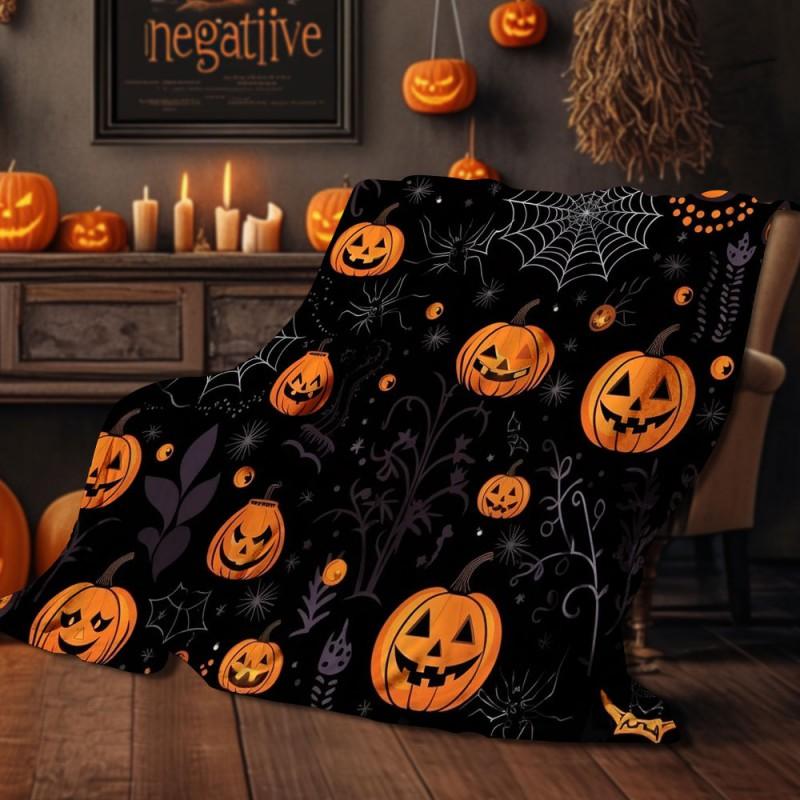 Halloween Print Flannel Blanket Soft Cozy Throw Bed Sofa Plush Fleece 70x100 To 150x200cm