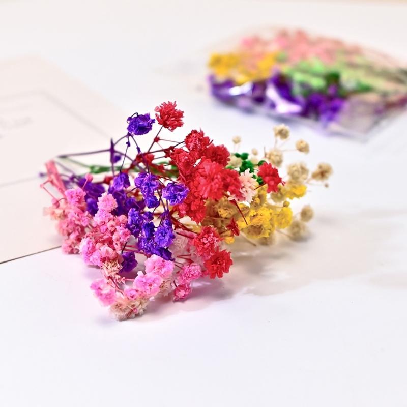 Mazzo di Fiori Secchi in Resina per Uso a Lungo Termine Gipsofila Ortensia Artigianato Floreale per Decorazione da Tavolo Regalo