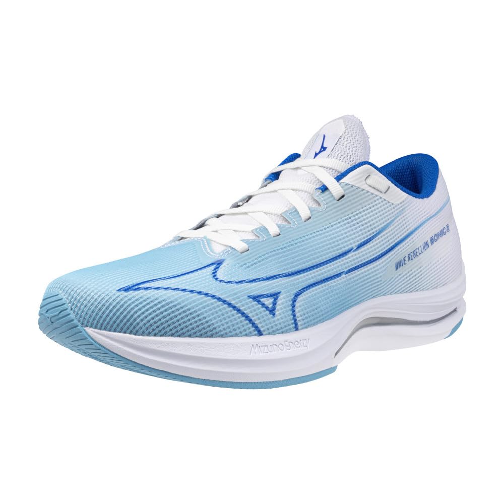 Mizuno Wave Rebellion Sonic 2 Running Shoes for Thick Blue X Blue X 2E Jogging, Marathon, Training, Sports, Lightweight, Resilient, Sole, Men's,