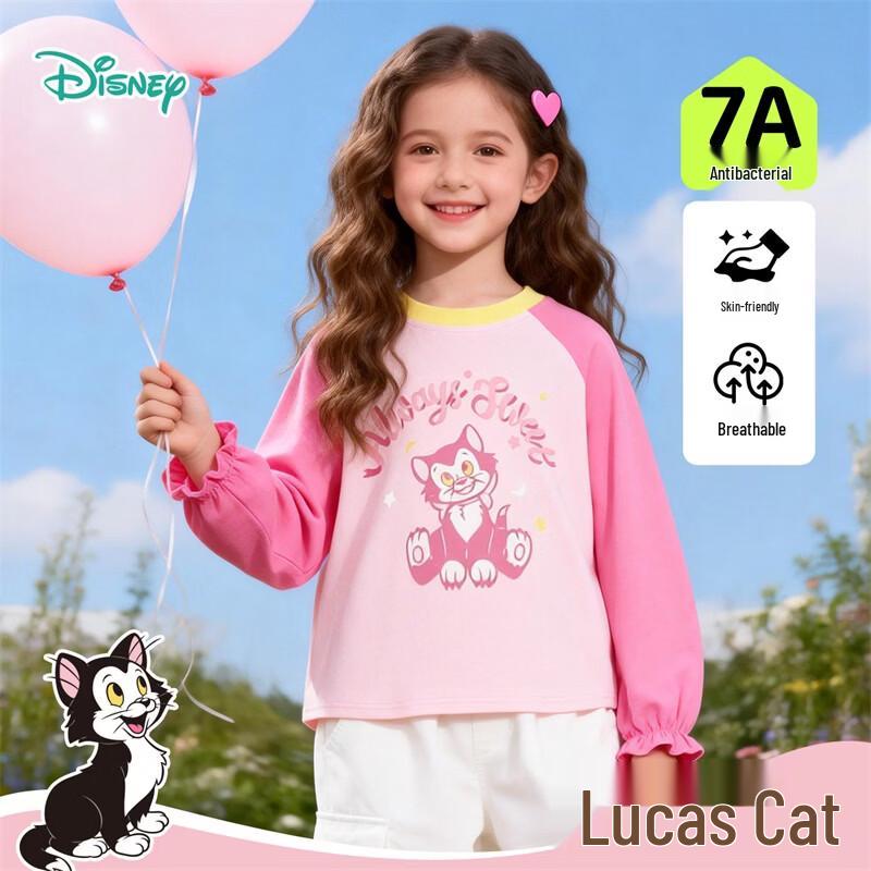Disney 7A Antibacterial Spring Color-Block Raglan T-Shirt for Kids 110