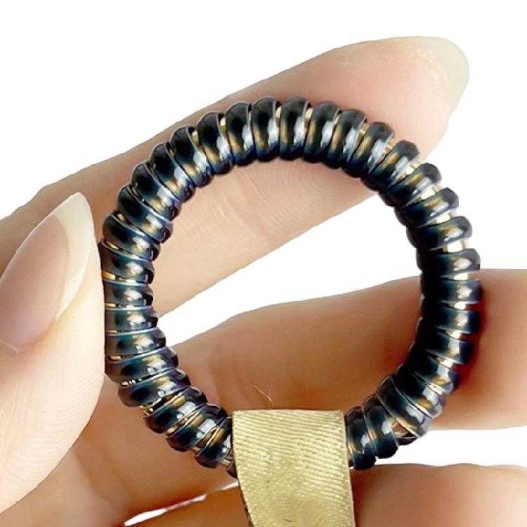 

Flexible Silicone Rings Set For Keychains 6PCS Stuffed Toy Safety Coil Nonslip Design Multiple Color Optional чорний