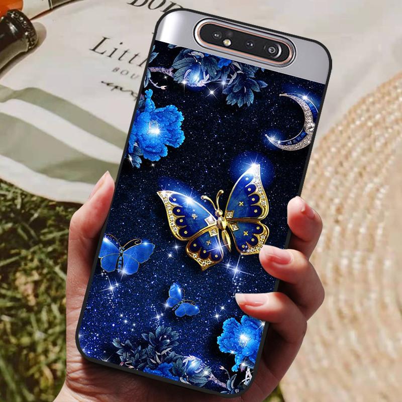 Per Samsung A80 Custodia Cover Posteriore in Silicone Custodia per Telefono Per Samsung Galaxy A80 Custodie per Galaxy A 80 A805F A805 Paraurti Morbido Funda