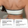 Zeriluna Ruffled Trim Wireless Bandeau Bra Summer Breathable Strapless Front-Closure Non-Slip Push-Up Beauty Back