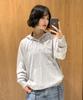 GENERALIDEA Sheer Hooded Knit Pullover [Melange Grey] / Gf2Lkp526