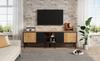 160 x 36.5 x 45 cm TV Cabinet Living Room with 4 Compartments, 7 Legs, in Modern Minimalist Design, Suitable for 65-Inch TVs, Natural Wood Color