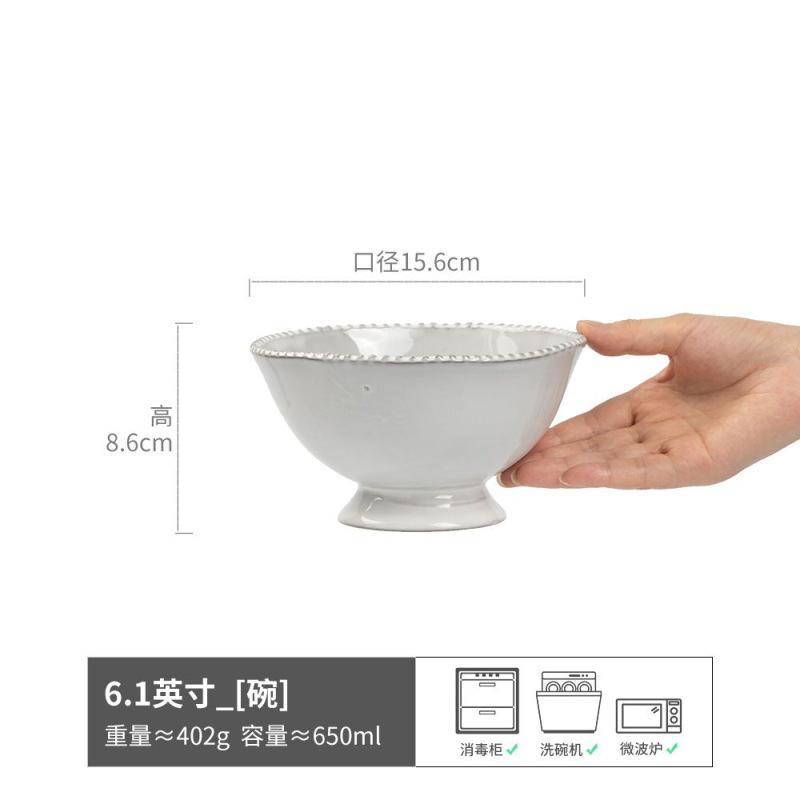 Creative Line Ceramic Large Bowl Household Soup Bowl Open Bowl Tableware Bowl Style Vegetable Bowl Restaurant Ramen Bowl
