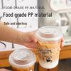 Homeglen 380ml Disposable U-Shape Cold Drink Cups with Lids & Stickers