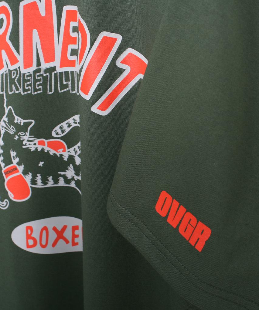 OVERGROW All Burnt Semi-Overfit T-Shirt [Khaki]
