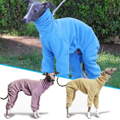 Whippet Italian Greyhound Clothing Dog Jumpsuit Fleece Winter Turtleneck Stretch Clothes Dog Thickening Coat Pet Clothes S-3XL