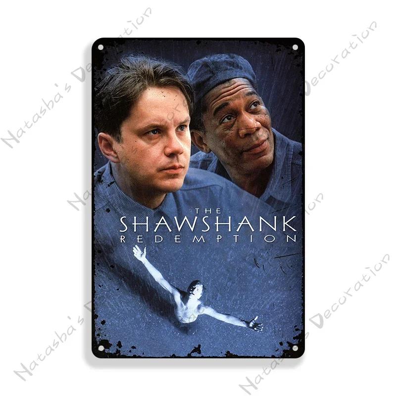 1994 American Movie The Shawshank Redemption Wall Plate Vintage Metal Plaque Metal Tin Sign Home Club Metal Signs Wall Decor